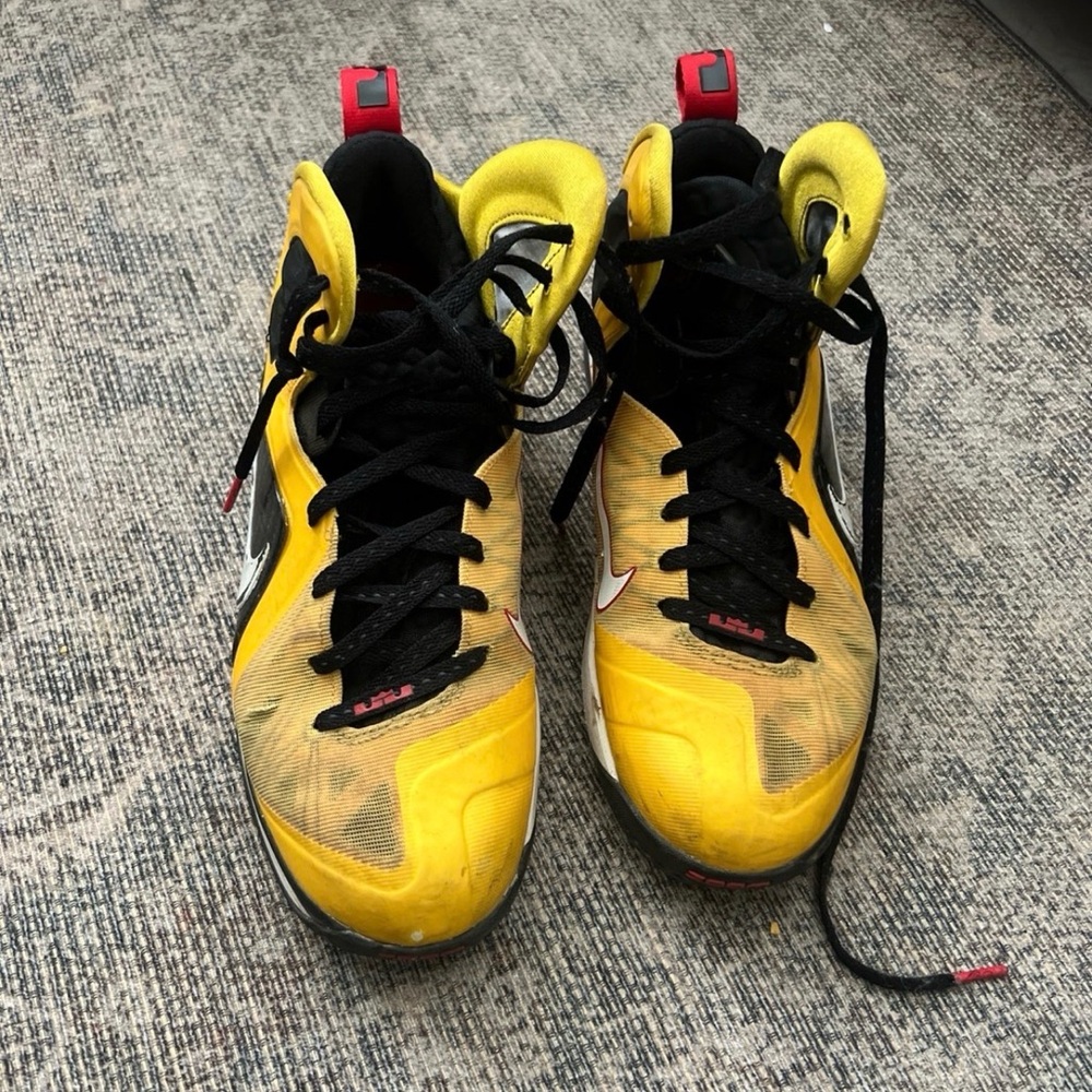 Nike Yellow and Black Basketball Shoes w ( LeBron 9 P.S. Elite “TAXI”
